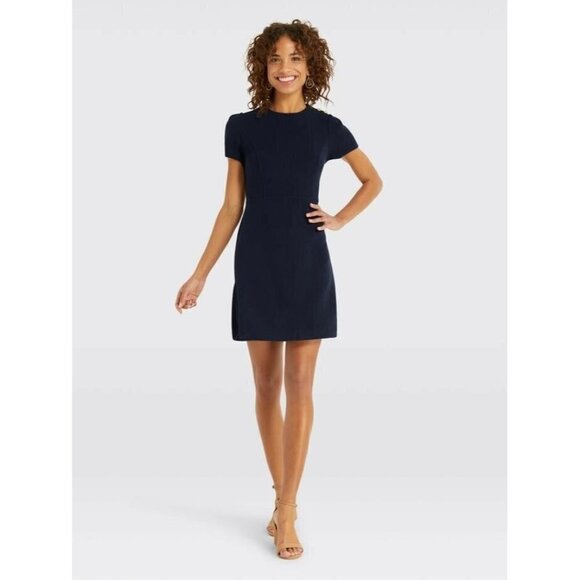 ☀️NWT Draper James Nassau Navy Sailor Ribbed Knit Dress, size M - Picture 1 of 11